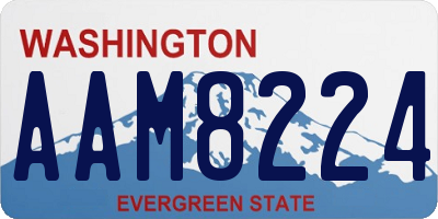 WA license plate AAM8224