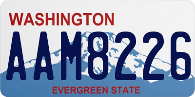 WA license plate AAM8226