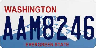 WA license plate AAM8246