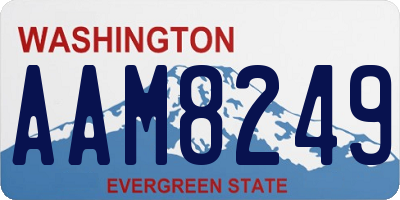 WA license plate AAM8249