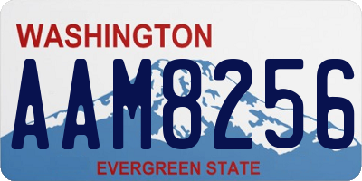 WA license plate AAM8256