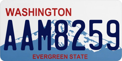 WA license plate AAM8259