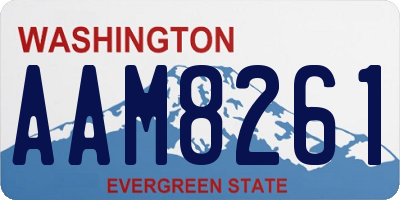WA license plate AAM8261