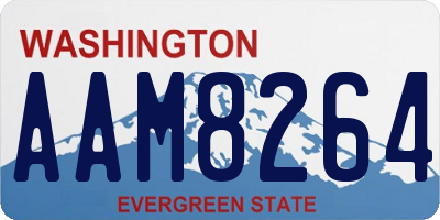 WA license plate AAM8264