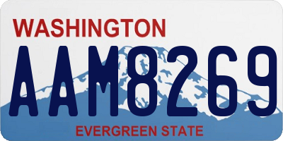 WA license plate AAM8269