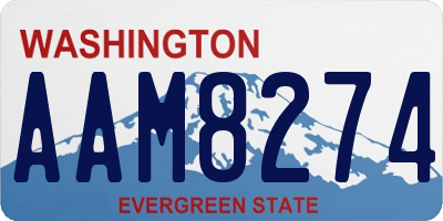 WA license plate AAM8274