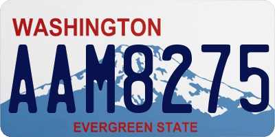 WA license plate AAM8275