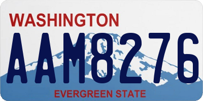 WA license plate AAM8276