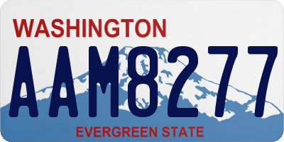 WA license plate AAM8277