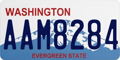 WA license plate AAM8284