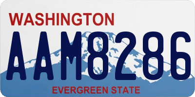 WA license plate AAM8286