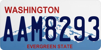 WA license plate AAM8293
