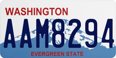 WA license plate AAM8294