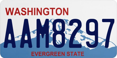 WA license plate AAM8297