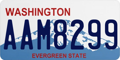 WA license plate AAM8299