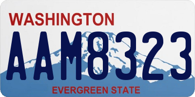 WA license plate AAM8323