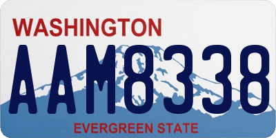WA license plate AAM8338