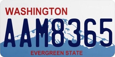 WA license plate AAM8365