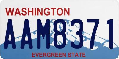 WA license plate AAM8371