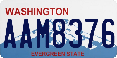 WA license plate AAM8376