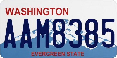 WA license plate AAM8385
