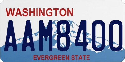 WA license plate AAM8400