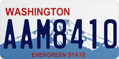 WA license plate AAM8410