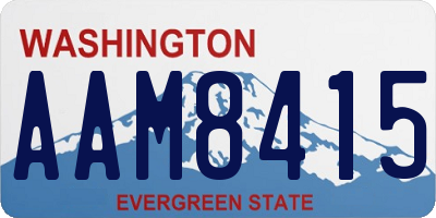 WA license plate AAM8415