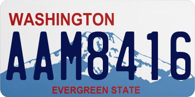 WA license plate AAM8416