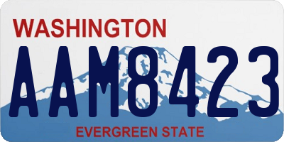 WA license plate AAM8423