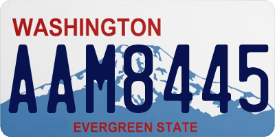 WA license plate AAM8445