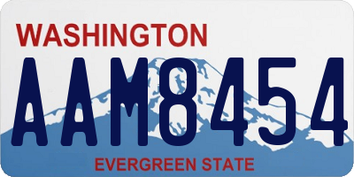 WA license plate AAM8454