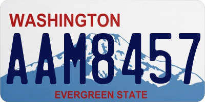 WA license plate AAM8457