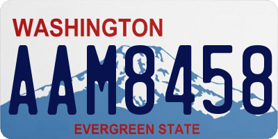 WA license plate AAM8458