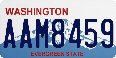 WA license plate AAM8459
