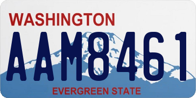WA license plate AAM8461