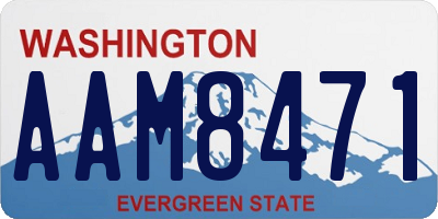 WA license plate AAM8471