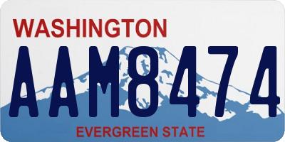 WA license plate AAM8474