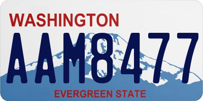 WA license plate AAM8477