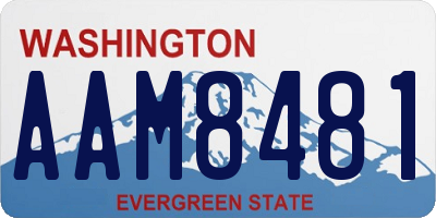 WA license plate AAM8481