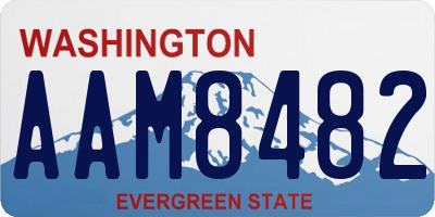 WA license plate AAM8482