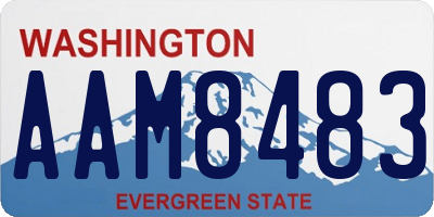 WA license plate AAM8483