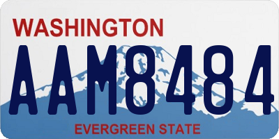 WA license plate AAM8484