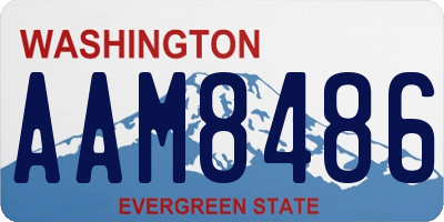 WA license plate AAM8486