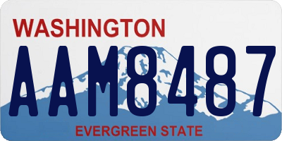 WA license plate AAM8487