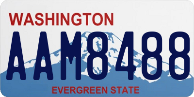 WA license plate AAM8488