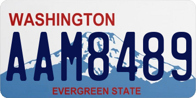 WA license plate AAM8489