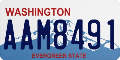 WA license plate AAM8491