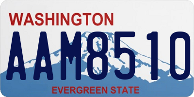 WA license plate AAM8510