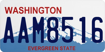 WA license plate AAM8516